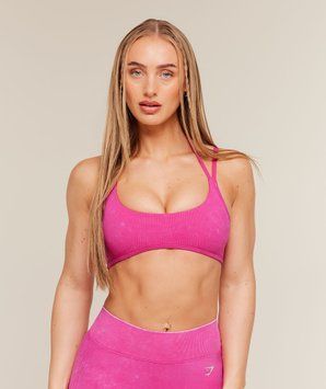 Спортивний бра Gymshark &laquo;x Bratz Light Support - Super-Set Pink/Wash&raquo; &mdash; колір: Рожевий &mdash; Extra Large B5C9T-KDGN-XL фото