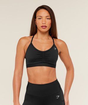 Спортивний бра Gymshark &laquo;Ruched&raquo; &mdash; колір: Чорний &mdash; Extra Extra Small B2A7A-BBBB-XXS фото