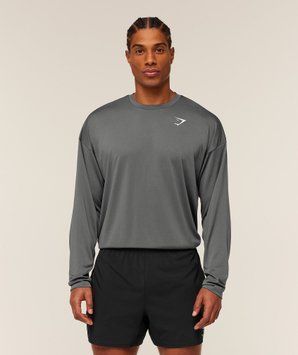 Лонгслів Gymshark &laquo;Arrival Oversized Long Sleeve&raquo; &mdash; колір: Сірий &mdash; Extra Small A3B4V-GBP4-XS фото