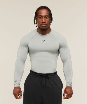 Лонгслів Gymshark &laquo;Element Baselayer Long Sleeve&raquo; &mdash; колір: Сірий &mdash; Medium A2B5M-GB7R-M фото