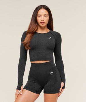 Кроп-топ Gymshark &laquo;Vital&raquo; &mdash; колір: Чорний &mdash; Extra Large B1A3D-BBF3-XL фото
