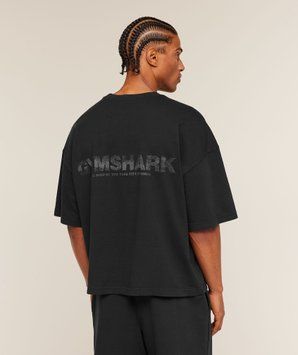 Футболка Gymshark &laquo;Accent Boxy&raquo; &mdash; колір: Чорний &mdash; Small A4C9V-BB2J-S фото
