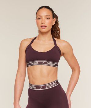 Спортивний бра Gymshark &laquo;Light Support Halter Neck Logo&raquo; &mdash; колір: Різнокольоровий &mdash; Extra Small B5C6D-PCDS-XS фото