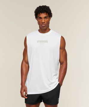Майка Gymshark Motion Blur Graphic Tank - White &mdash; Large A5C3C-WB57-L фото