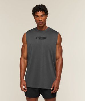 Майка Gymshark Motion Blur Graphic Tank - Onyx Grey &mdash; Medium A5C3C-GB7N-M фото