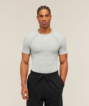 Футболка Gymshark Gymshark Shadow Seamless T Shirt - Light Grey &mdash; Extra Extra Extra Large A1B2A-GB7K-3XL фото