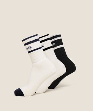 Шкарпетки Gymshark &laquo;Essentials Crew 3pk&raquo; &mdash; колір: Різнокольоровий &mdash; Small I2C9Z-WF08-S фото