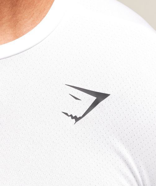 Лонгслів Gymshark &laquo;Arrival Long Sleeve&raquo; &mdash; колір: Білий &mdash; Extra Small A2A1H-WBBM-XS фото