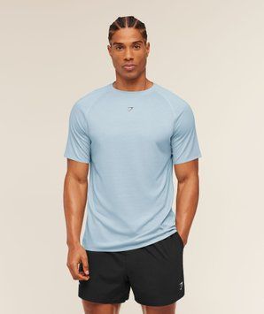 Футболка Gymshark &laquo;Hybrid Engineered Jacquard&raquo; &mdash; колір: Синій &mdash; Extra Small A2B5U-UD6Z-XS фото