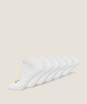 Шкарпетки Gymshark &laquo;Trainer 6pk&raquo; &mdash; колір: Білий &mdash; Small I3B1E-WB57-S фото