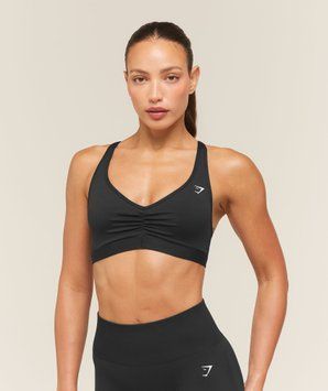Спортивний бра Gymshark &laquo;Ruched 2.0&raquo; &mdash; колір: Чорний &mdash; Extra Small B6C4Y-BB2J-XS фото