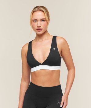 Спортивний бра Gymshark &laquo;Everyday Seamless Contrast&raquo; &mdash; колір: Чорний &mdash; Large B6C5W-BB2J-L фото