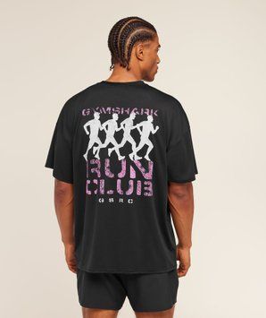 Футболка Gymshark &laquo;GSRC Stencil Graphic&raquo; &mdash; колір: Чорний &mdash; Extra Extra Large A4C8Q-BB2J-XXL фото