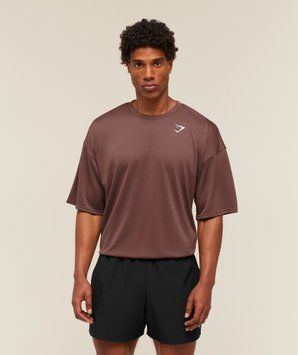 Футболка Gymshark &laquo;Arrival Oversized&raquo; &mdash; колір: Коричневий &mdash; Large A6A4W-NDJ1-L фото