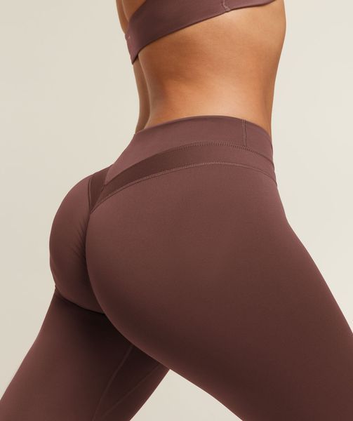 Легінси Gymshark Whitney Mid-Rise Leggings - Espresso Brown &mdash; Extra Extra Large B6B2A-NDJ1-XXL фото