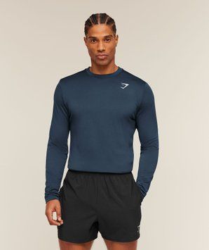 Лонгслів Gymshark &laquo;Arrival Long Sleeve&raquo; &mdash; колір: Синій &mdash; Extra Small A2A1H-UBCY-XS фото