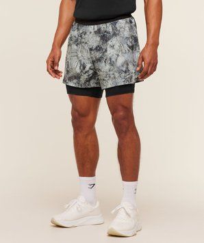 Шорти Gymshark &laquo;Running 4" 2in1&raquo; &mdash; колір: Різнокольоровий &mdash; Extra Small A3B9P-BDSX-XS фото