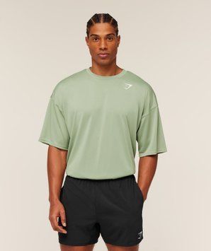 Футболка Gymshark &laquo;Arrival Oversized&raquo; &mdash; колір: Зелений &mdash; Extra Small A6A4W-EDC3-XS фото