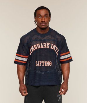 Топ Gymshark &laquo;Collective Mesh Contrast Jersey&raquo; &mdash; колір: Синій &mdash; Extra Small A4C5L-UCTN-XS фото