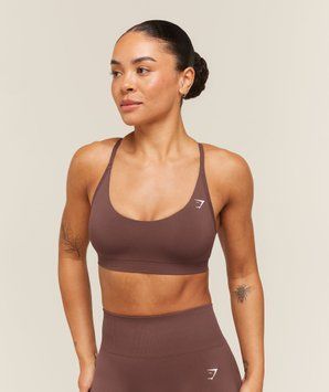 Спортивний бра Gymshark &laquo;Everyday Seamless Racerback&raquo; &mdash; колір: Коричневий &mdash; Extra Large B4C1V-NDJ1-XL фото