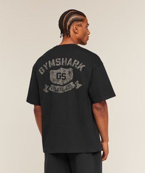 Футболка Gymshark &laquo;Shield Graphic&raquo; &mdash; колір: Чорний &mdash; Extra Small A4C8M-BB2J-XS фото