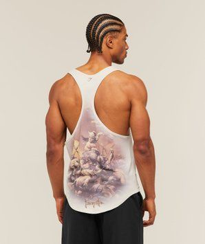 Топ Gymshark &laquo;x Frazetta Power Stringer&raquo; &mdash; колір: Білий &mdash; Extra Large A4C3R-WCM1-XL фото