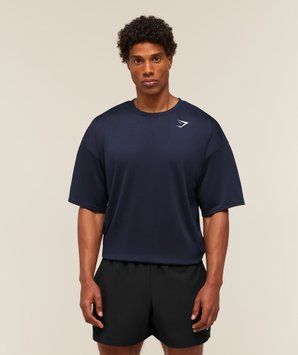 Футболка Gymshark &laquo;Arrival Oversized&raquo; &mdash; колір: Синій &mdash; Large A6A4W-UCTN-L фото